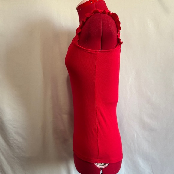 Red Ruffled Tank Top - Picture 5 of 6